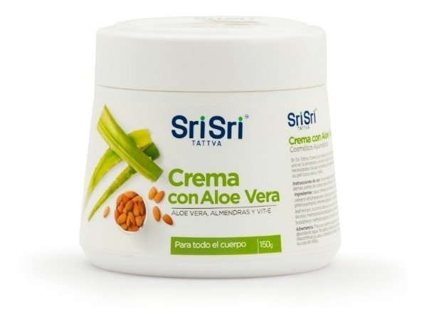 Producto - Crema Corporal Con ALOE VERA y Almendras Vegan Sin Tacc Sri Sri Tattva 150Gr