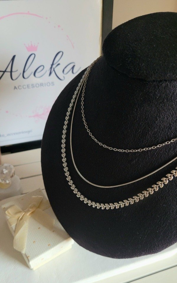 Producto - Collar triple espiga de acero quirúrgico - 0