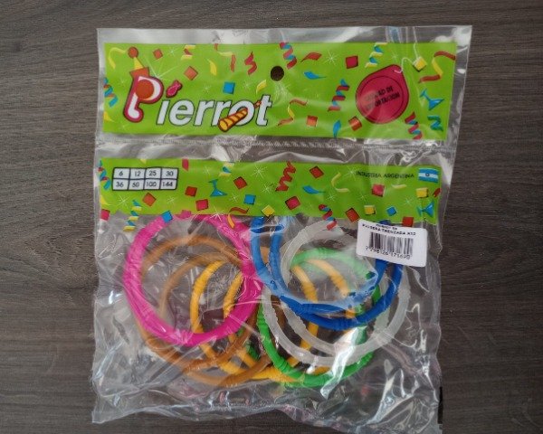 Producto - Pulseras trenzadas multicolor x12