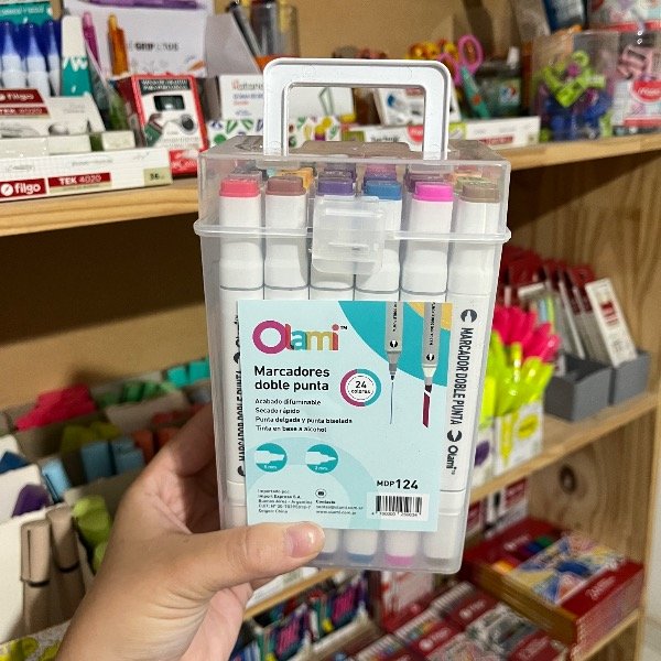 Producto - Marcador doble punta x24 olami