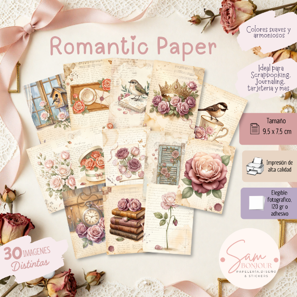 Producto - Kit de papeles: Romantic