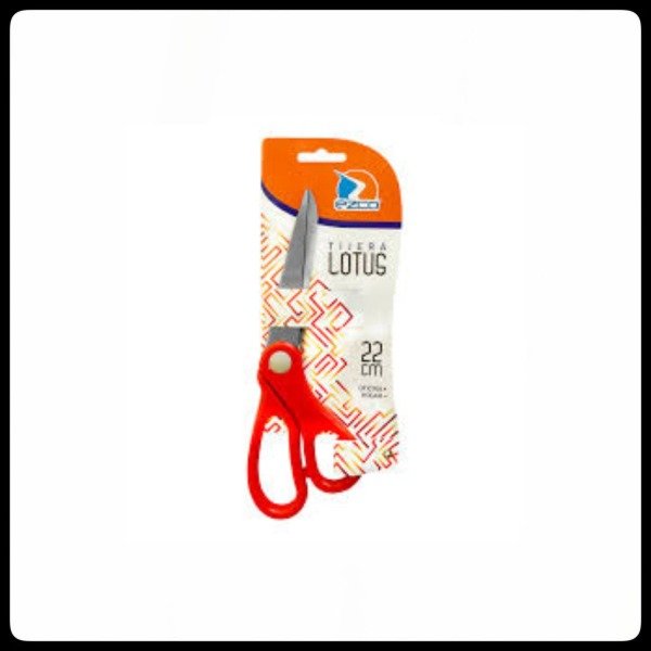 Producto - TIJERA LOTUS 22 CM C/U (390193) ROJA EZCO