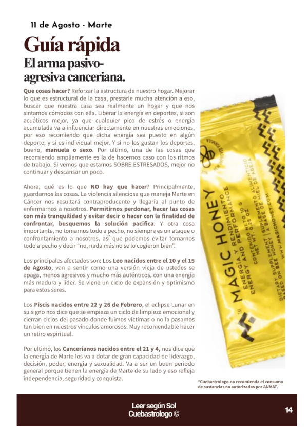 Producto - Revista Agosto - Virgo - 2