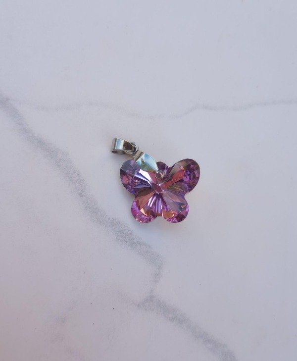 Producto - Dije de Mariposa de Cubic Violeta