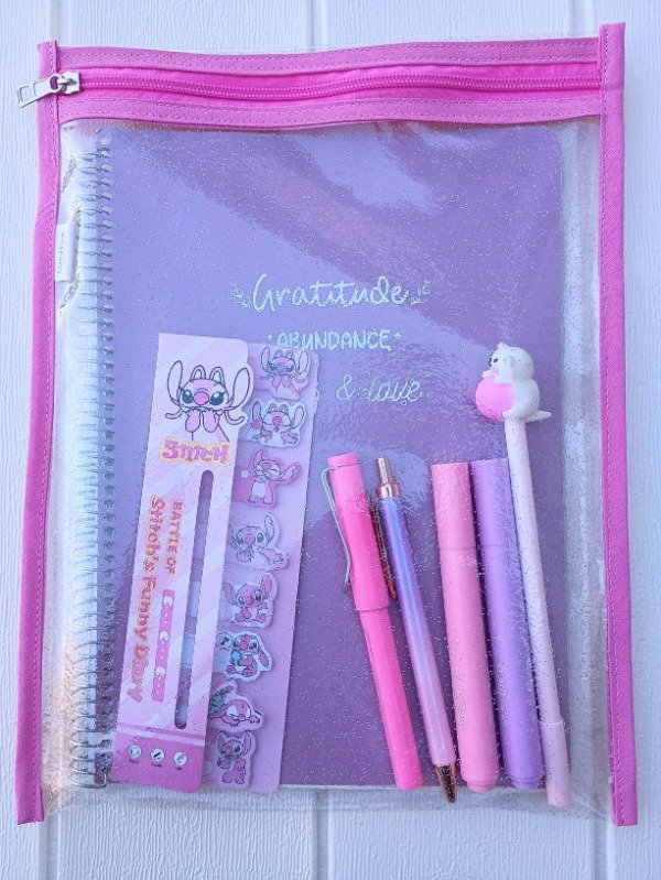 Producto - Sobre Cristal Grande Glitter A4 Rosa Dior