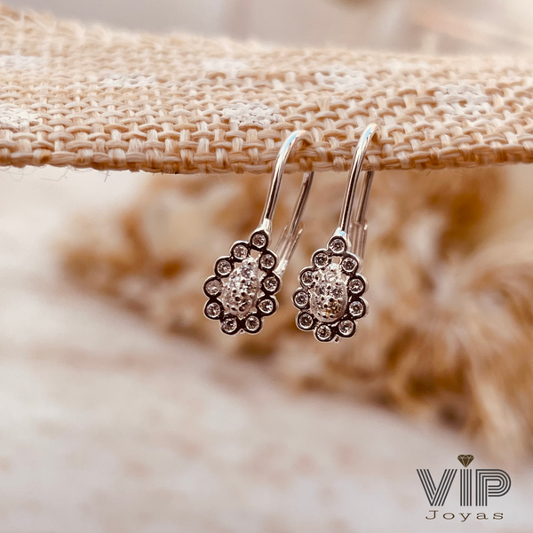 Producto - Aros Brisura Gota Cubics Plata 925