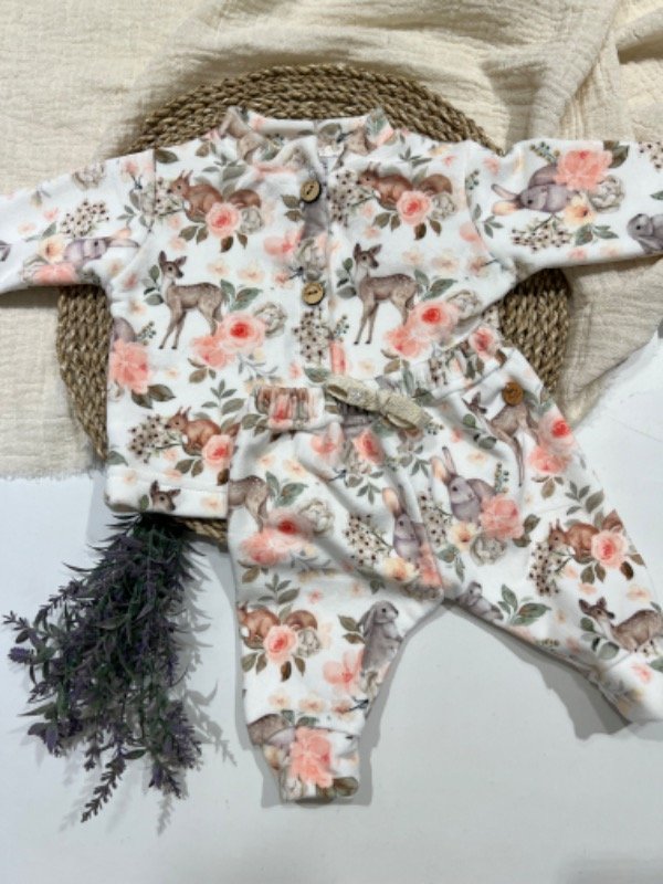 Producto - Set BC plush Bosque flores blanco