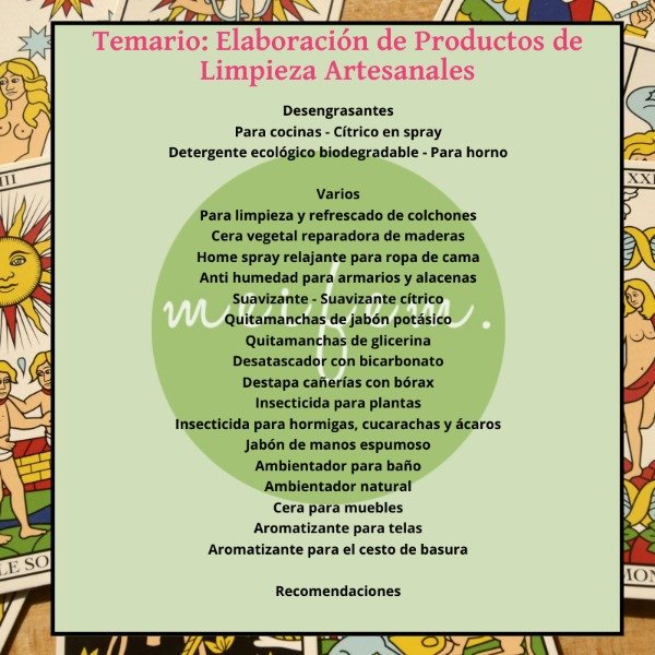 Producto - Curso de Elaboración de Productos de Limpieza Artesanales - 2