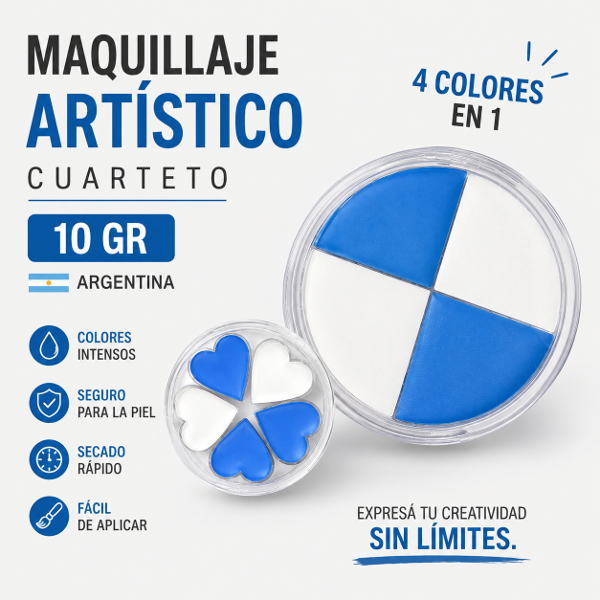 Producto - MAQUILLAJE ARTISTICO CUARTETO 10 GR ARGENTINA