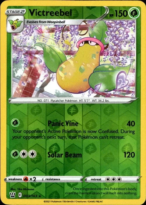 Producto - Victreebel - 003/163 - Battle Styles - Reverse Holo