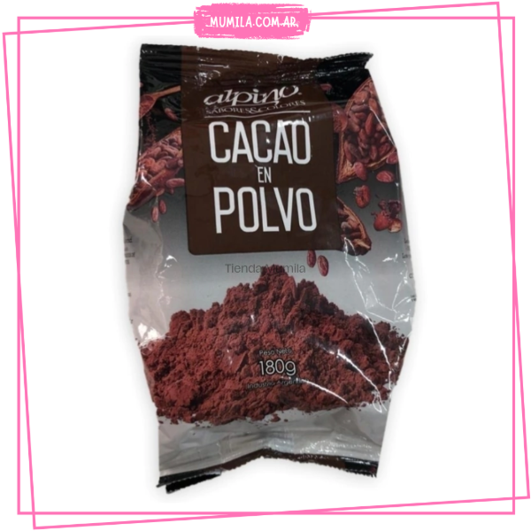 Producto - Cacao Amargo Alpino x180gr