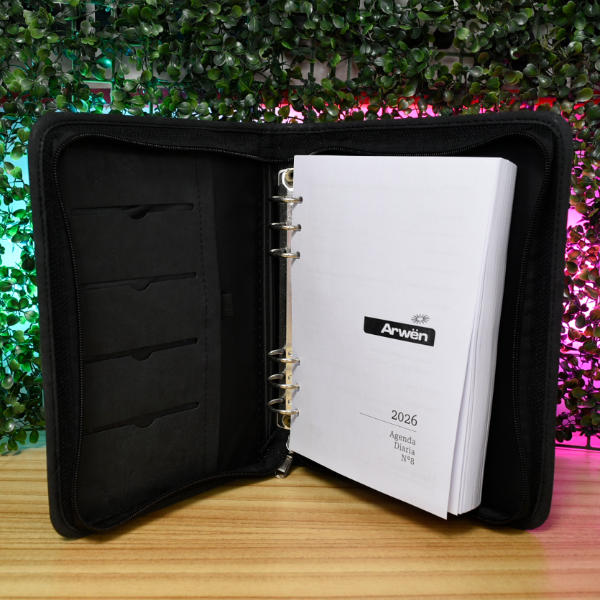 Producto - AGENDA GAMUZA N8 CON CIERRE
