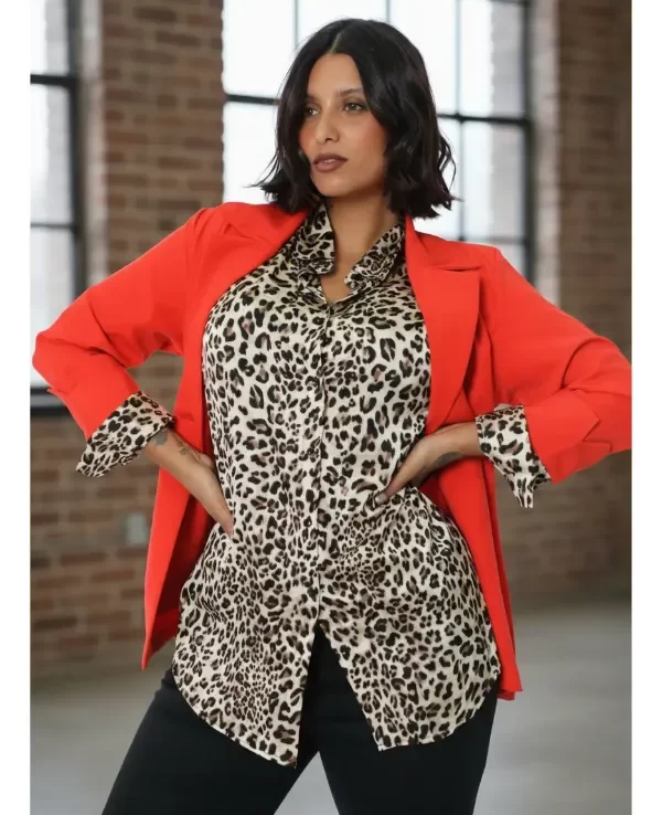 Producto - Camisa manga larga estampada con botones - 6