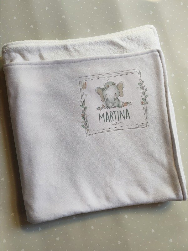 Producto - Mantita - Elefantita acuarela