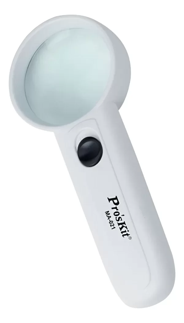 Producto - Lupa 3.5x De Mano Lente Vidrio Con Luz Led Proskit