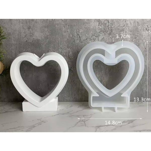 Producto - MOLDE SILICONA CORAZON CHICO FLORERO HIDROPONIA BM3723 - 0