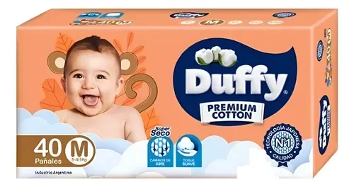 Producto - PAÑALES DUFFY PREMIUM COTTON M X40