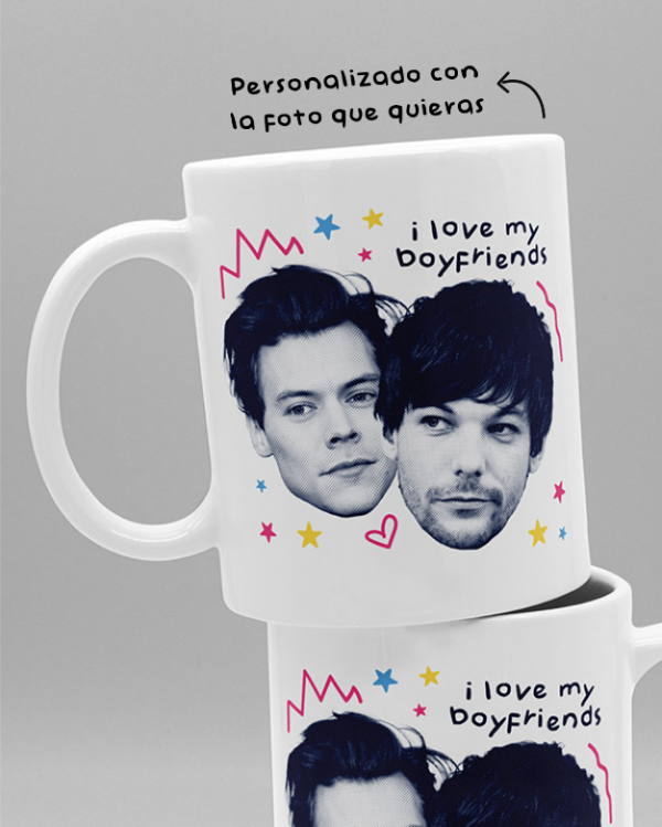 Producto - Taza pers. "I LOVE MY BOYFRIENDS" #2 - Taza personalizada para San Valentin