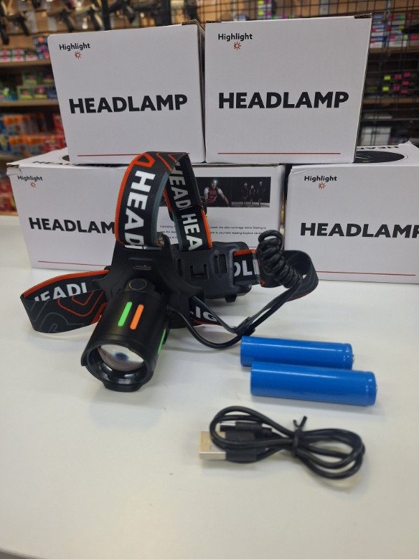 Producto - Head Lamp/ Linterna de cabeza recargable
