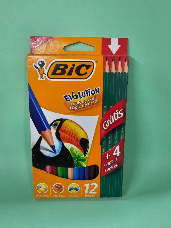 Producto - 12 Lapices de colores BIC + 4 Lapices negros