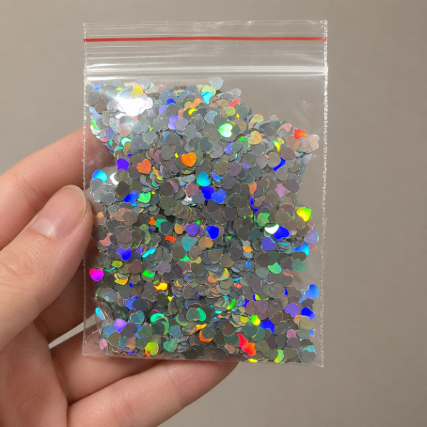 Producto - GLITTER CORAZON SILVER