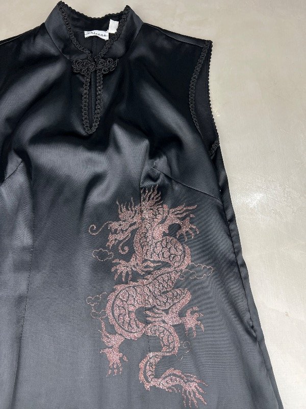 Producto - Black Satin Qipao Dress - 3