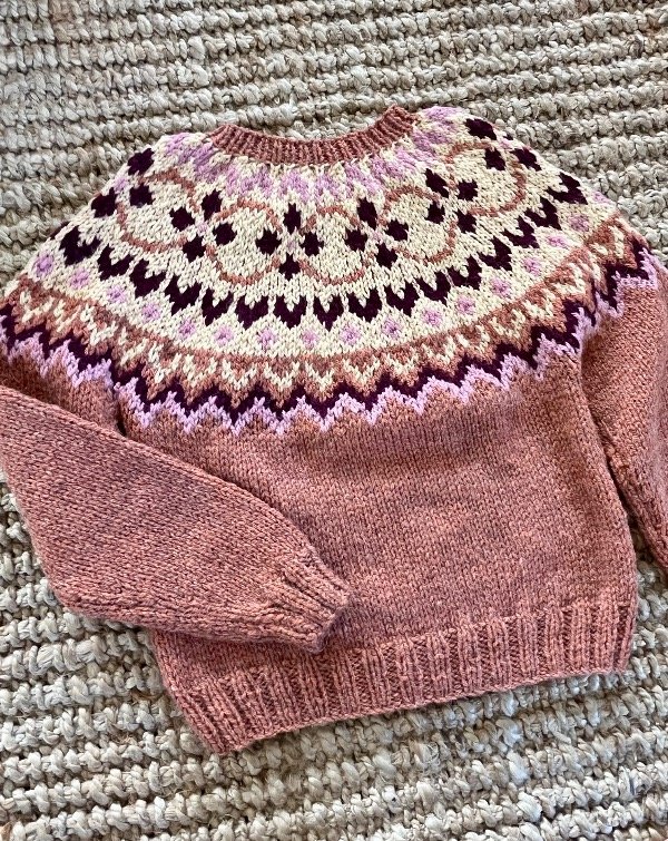 Sweater Jacard Durazno — imagen 4