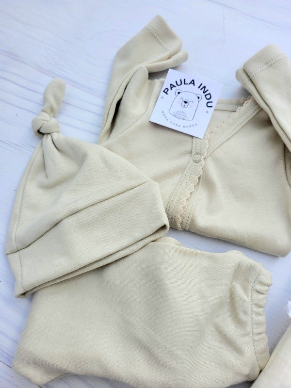 Producto - AJUAR CLASICO 3 PIEZAS BEIGE OLIVA - transferencia 16.490