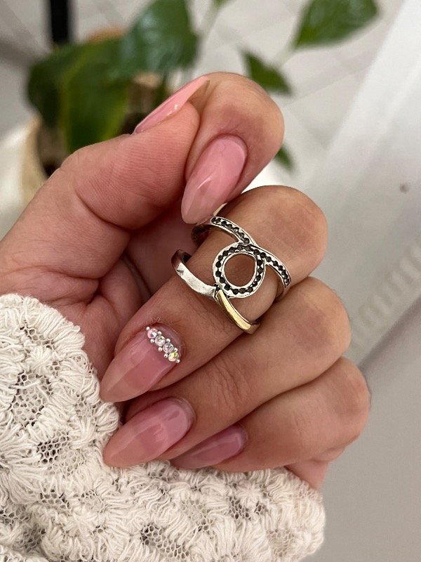 Producto - Anillo plata y oro nro 17