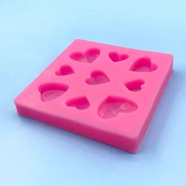 Producto - Molde silicona x9 corazones diferentes - 3