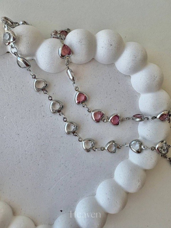 Producto - Pulsera corazones acero