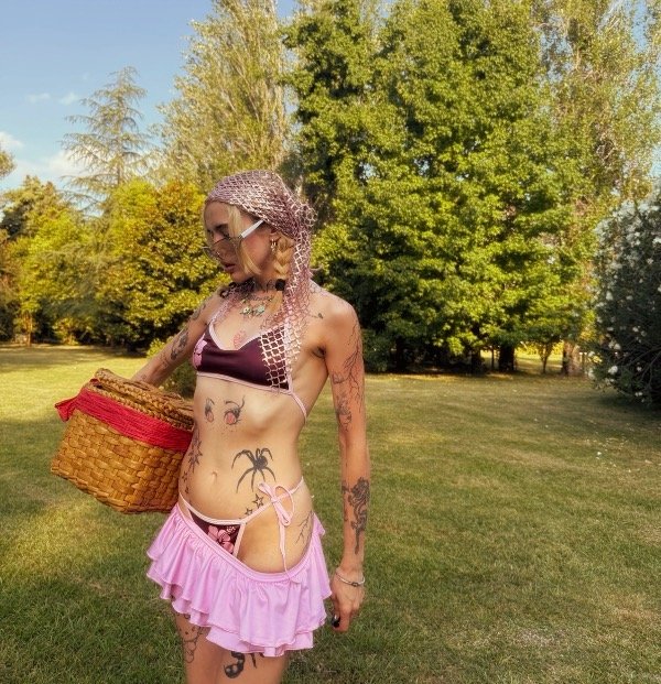 Producto - Trio bikini marron hawaii