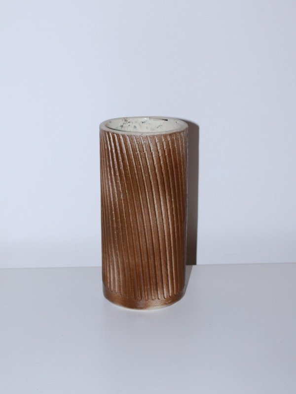 Producto - 1970s florero de ceramica texturado