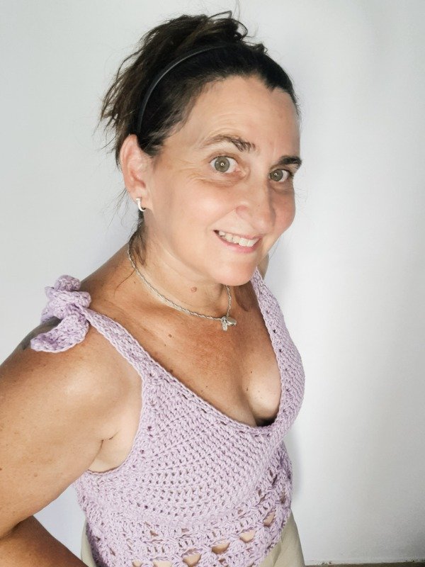 Producto - Guía de Tejido Musculosa AMAPOLA (Crochet Simple + Disminuciones)