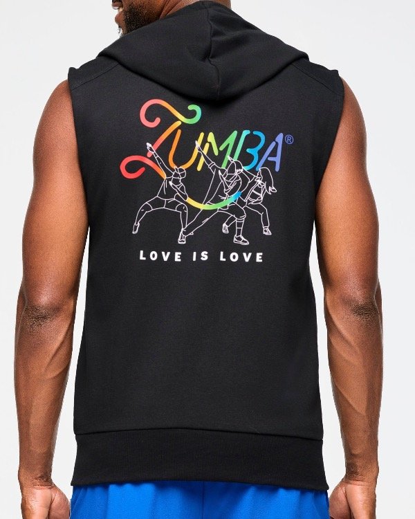 Producto - Zumba Men's Sleeveless Zip Up Hoodie - 1