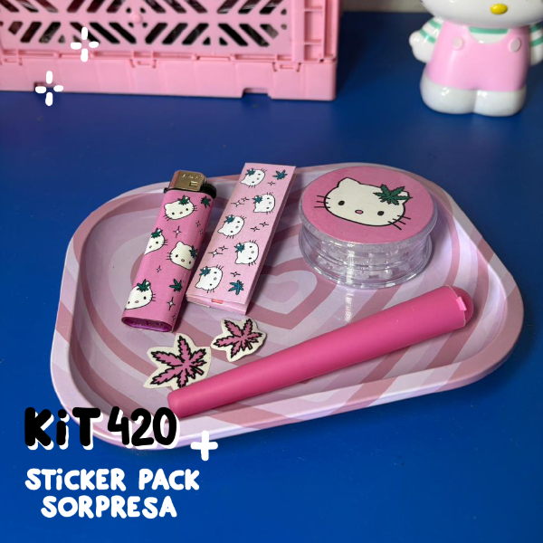 Producto - KIT420 BANDEJA Kitty Cute-High 3 + STICKER PACK