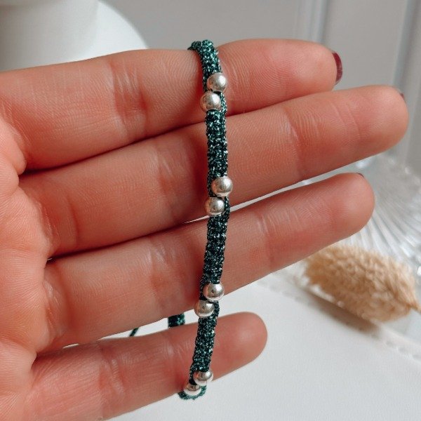 Producto - Pulsera Macramé Laminada Plata 925 - 1