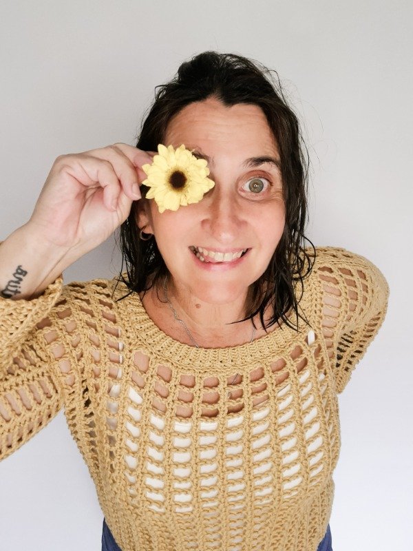 Producto - Guía de Tejido Suéter FLOR ETEREA (Técnica Crochet Vertical)