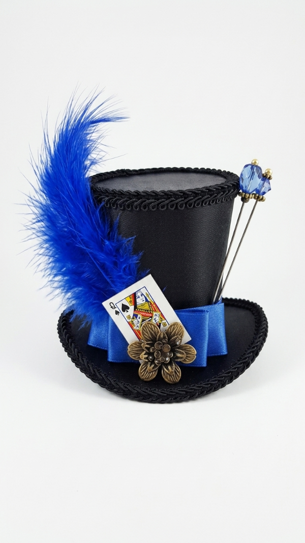 Producto - mini galera reina de corazones Negro y Azul - 0