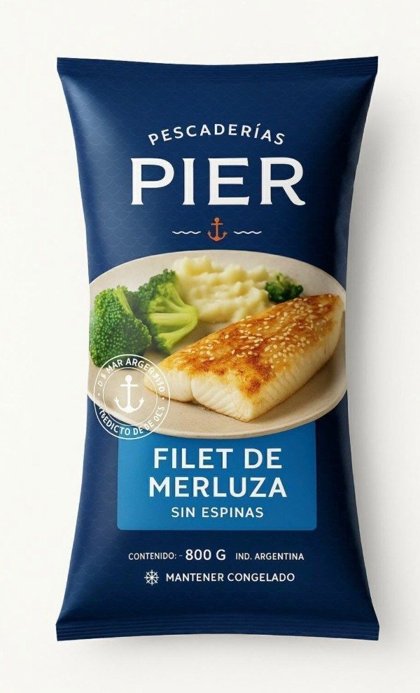 Producto - Filet de merluza sin espinas  800gr