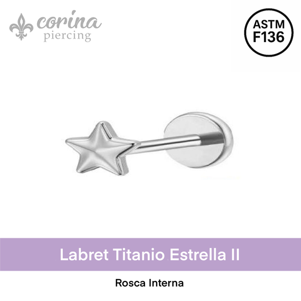 Producto - Labret Titanio Estrella II