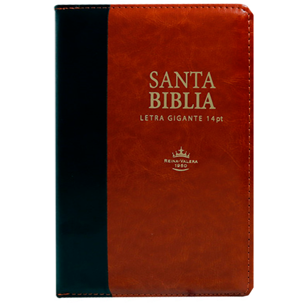 Producto - Biblia Reina Valera 1960 Mediana Letra Gigante DuoTono Negro Y Marrón
