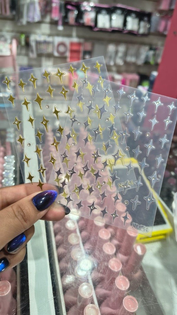 Producto - STICKER ESTRELLA 4 PUNTAS CON STRAS
