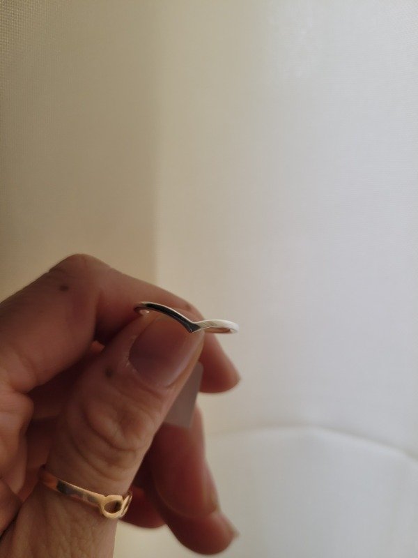 Producto - Anillo V liso Plata 925 - 0