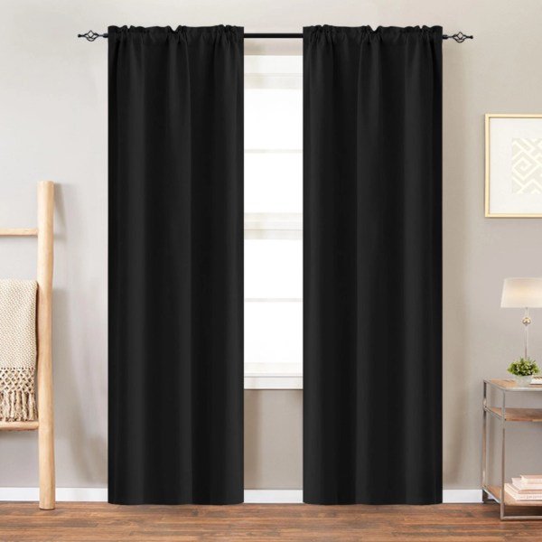 Producto - Cortina Blackout Textil 140x220 Presillas Ocultas Color Negro