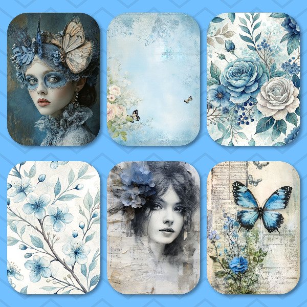 Producto - Pack Scrapbooking "Temática Azul"