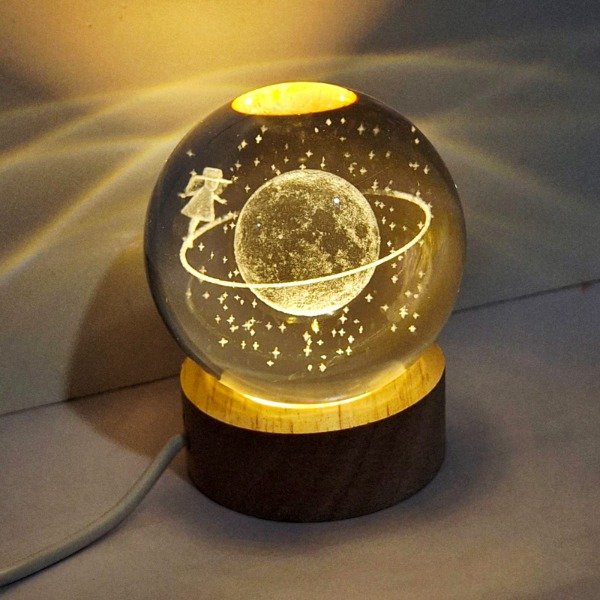 Producto - Velador Esfera Cristal Saturno