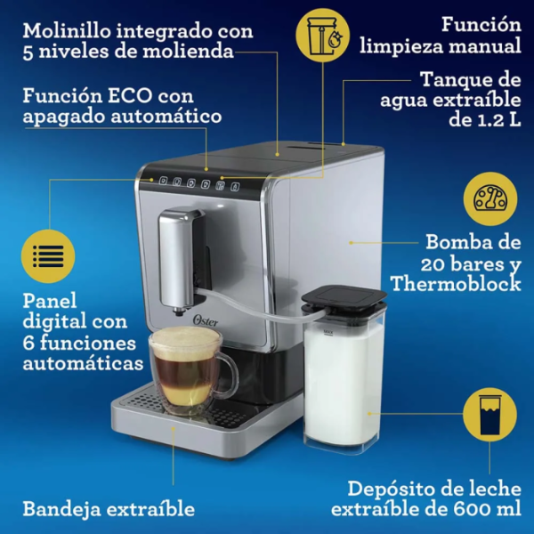 Producto - CAFETERA OSTER EXPRESSO 20 BARES SUPER AUTOMÁTICO EM8100