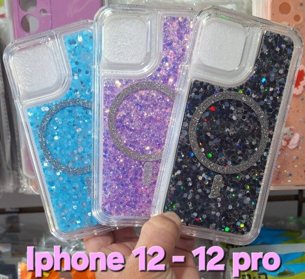 Producto - Fundas magsafe glitter reforzadas. Iphone 12- 12 pro