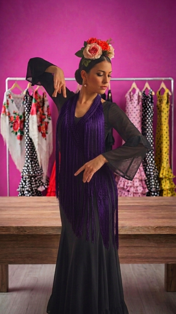 Producto - Tira De Flecos Para Cruzar 160 cm Violeta - 1